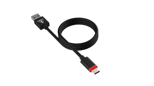 VelocityOne Flight Red USB-A to USB-C Cable